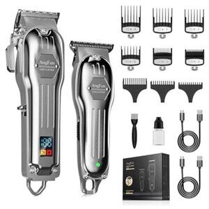 Cordless Hair Clipper Set for Men with LCD Display